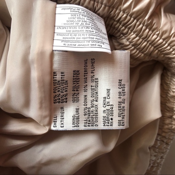 Via Spiga Down Feather Water Repellent Champage - Picture 6 of 6